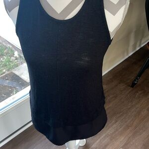 J. Crew black shell tank top.